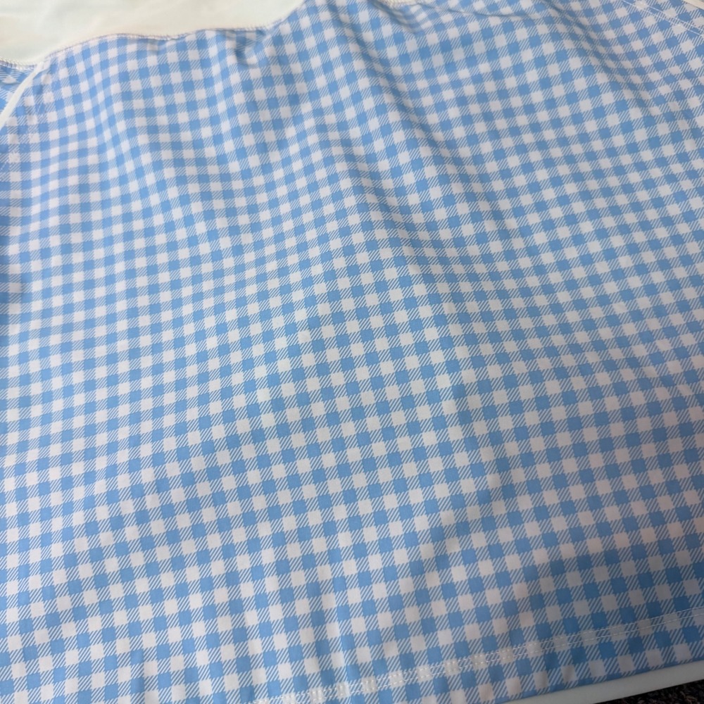 Lands End Blue Gingham Golf Skort Womens Tennis Pickleball Active Skirt Pockets - Picture 3 of 12
